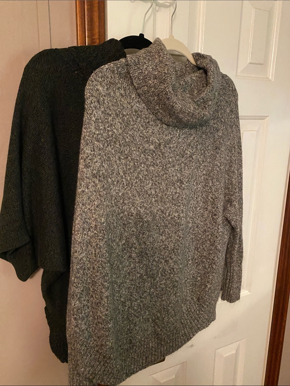Women's Gray Marled Cowl Neck Sweater & Short sleeve cowl neck sweater Set!